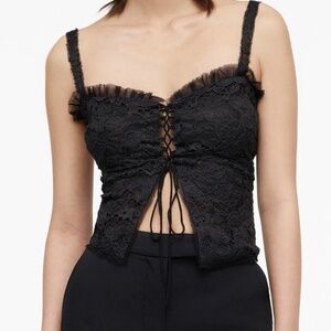 Black tank top corset Zara size M - used